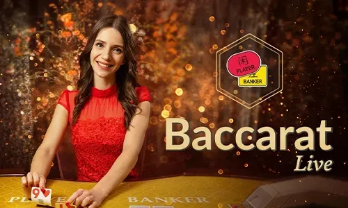 Live Baccarat table with cards